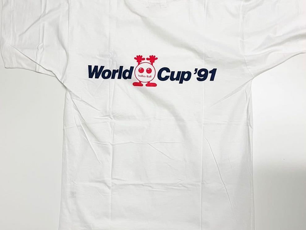 デッド!! 希少!! 91年 volleyball world cup バボちゃん ビンテージ Tシャツ size M ビンテージ 日本製 ヴィンテージ 90s フジテレビ_画像1