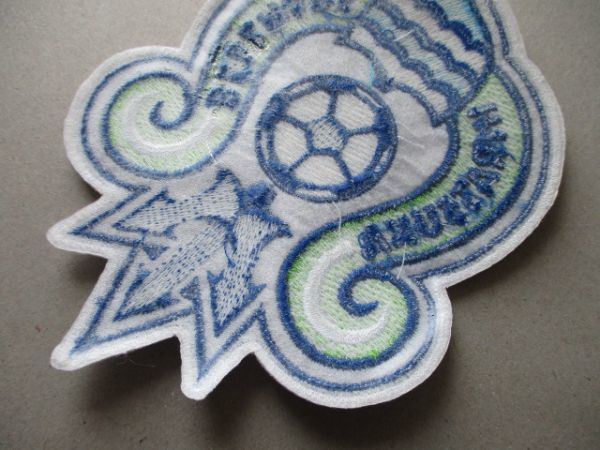 90s Jリーグ『ベルマーレ平塚』サッカー刺繍ワッペン/ロゴ当時物J.LEAGUEパッチSOCCER湘南プロサッカーリーグ初期BELLMARE HIRATSUKA V170_画像7