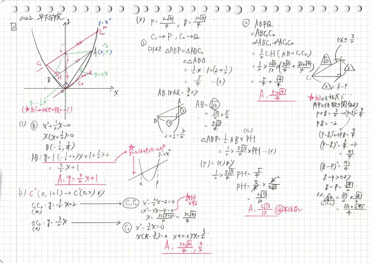 塾講師のオリジナル 数学 解説 全310ページ 慶應 女子 志木 義塾 早稲田 実業 学院 本庄 高校入試 過去問 解説_画像8