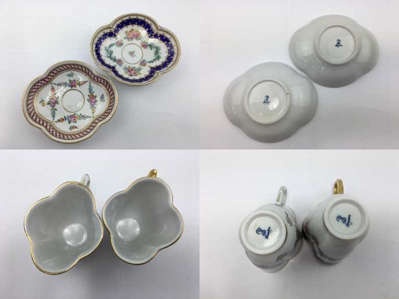 Y/ Dresden ドレスデン カップ&ソーサー 2客 おまとめ 花 金彩 Y/ Dresden ドレスデン カップ&ソーサー 2客 おまとめ 花 金彩