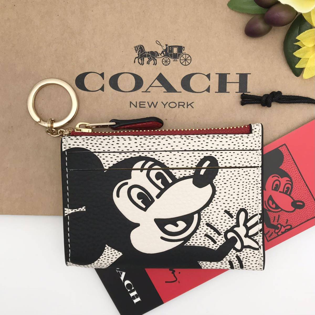 COACH 大人気 ディズニー ミッキー マウス X キース・ヘリング コラボ