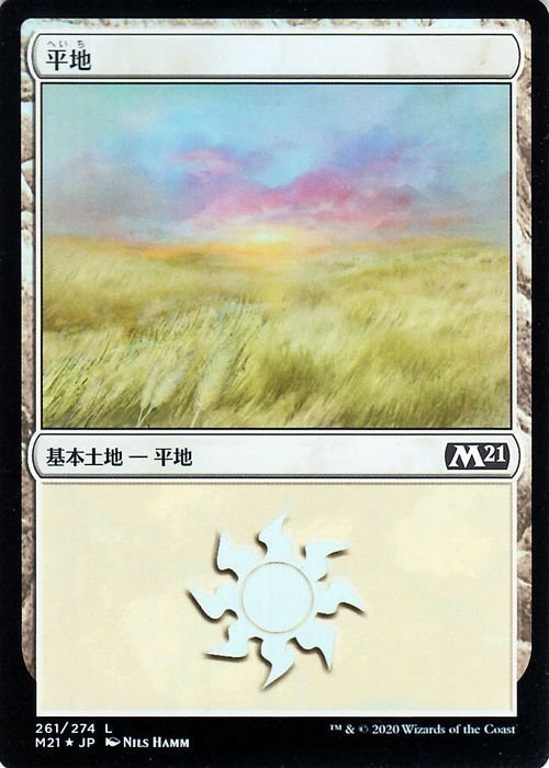 MTG マジック：ザ・ギャザリング 平地 フォイル・基本土地 基本セット2021 ギャザ M21F261 日本語版 基本土地 Foil・土地_画像1