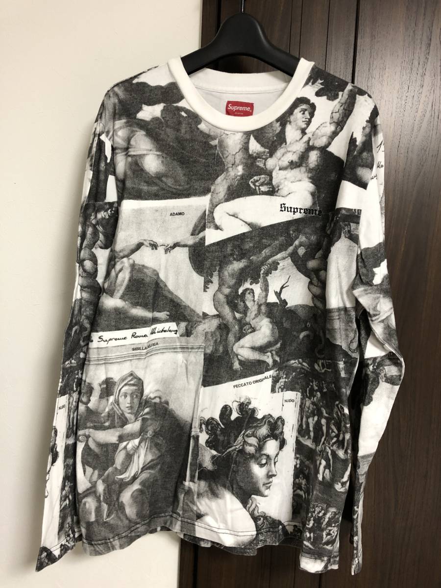 美品 M シュプリーム Michelangelo L/S Top ミケランジェロ ロンT 17FW