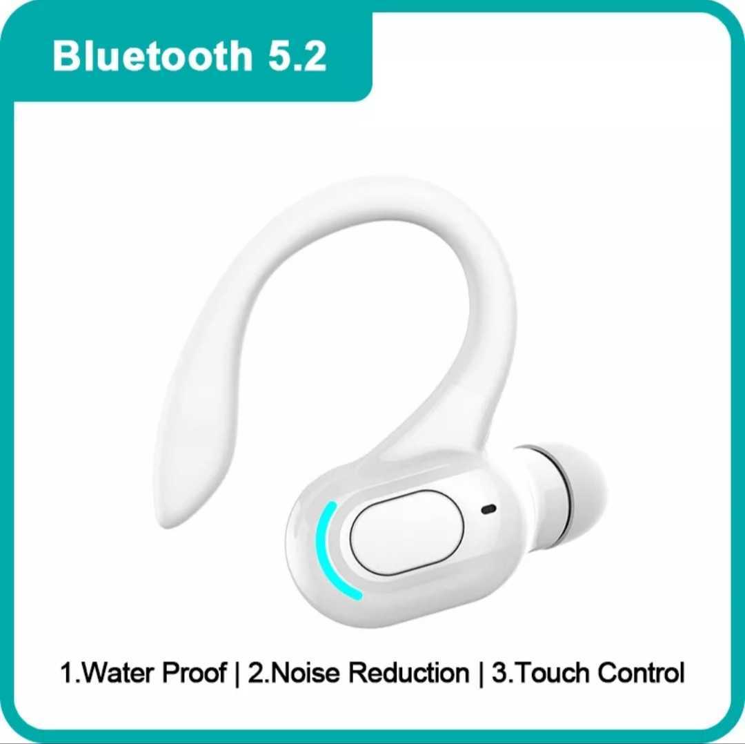 Bluetooth5.2　ヘッドセットイヤーカフ　イヤフォン//ホワイト_画像1