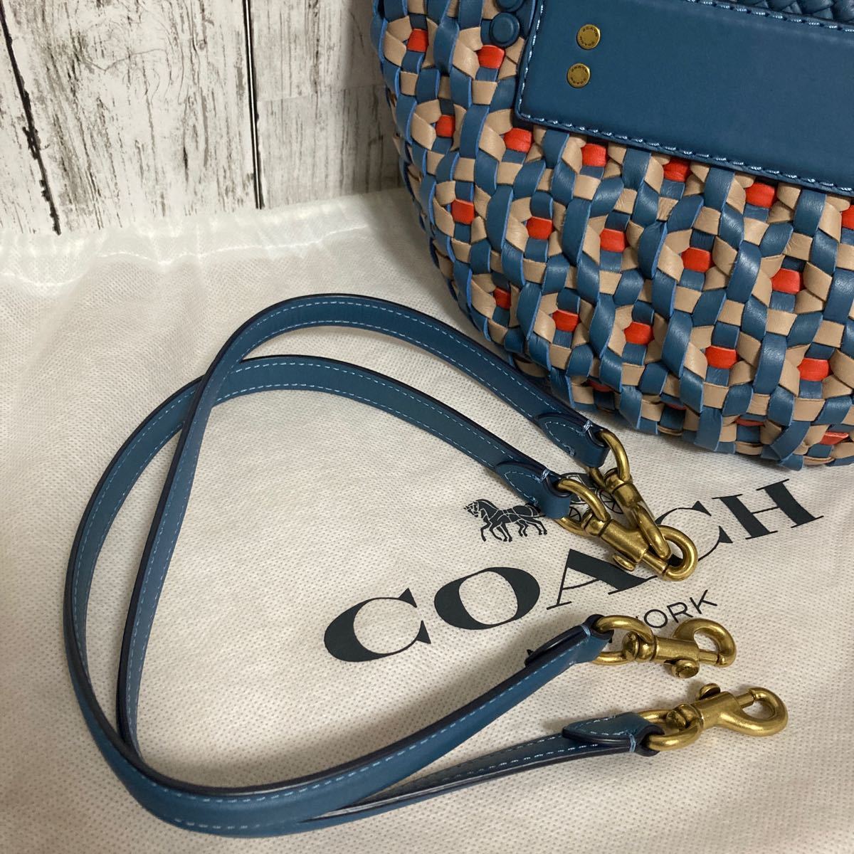 COACH 【コーチ】ウーブントート ハンドバック ショルダーバック