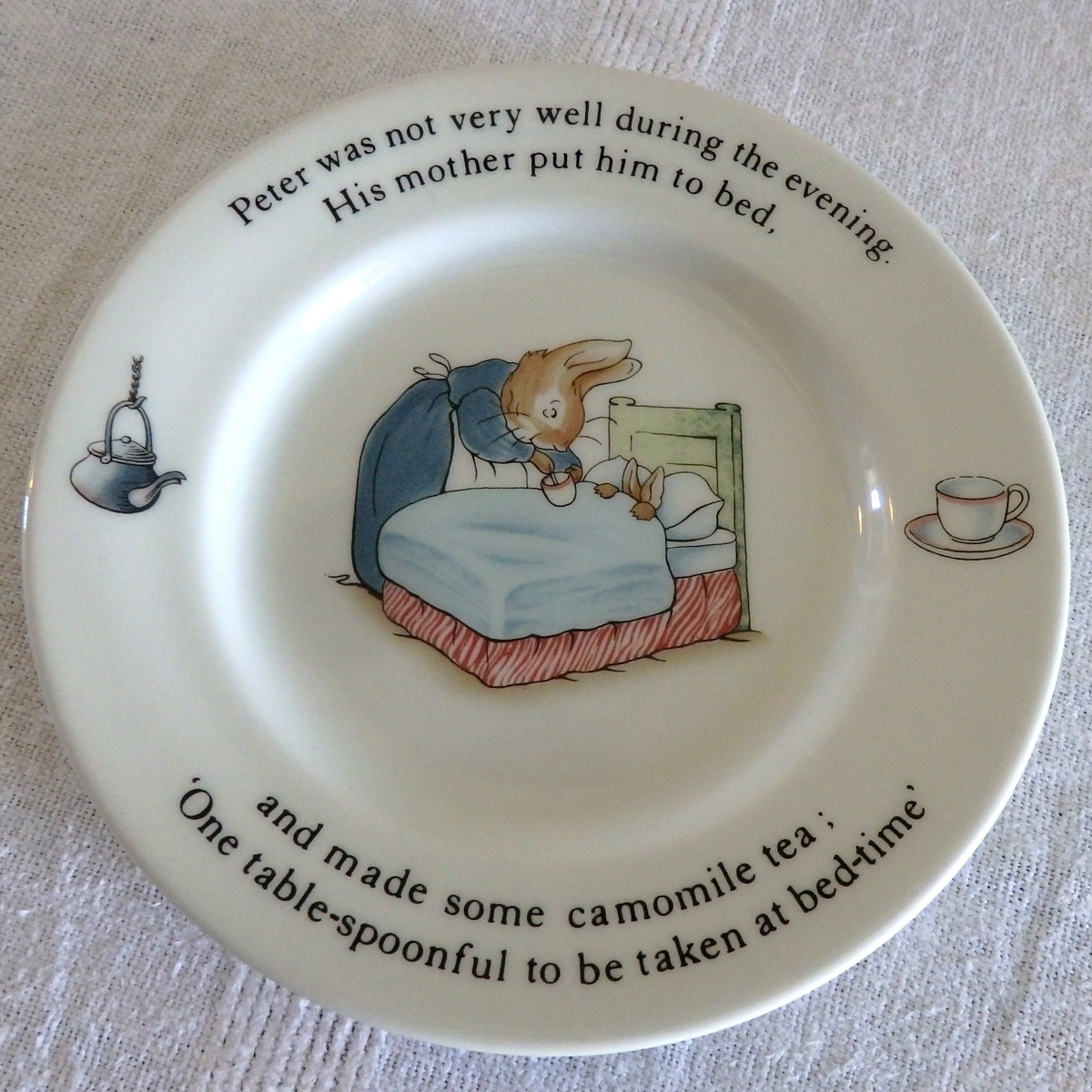 WEDGWOOD ウェッジウッド ピーターラビット プレート 旧刻印 イギリス製 中古_画像1