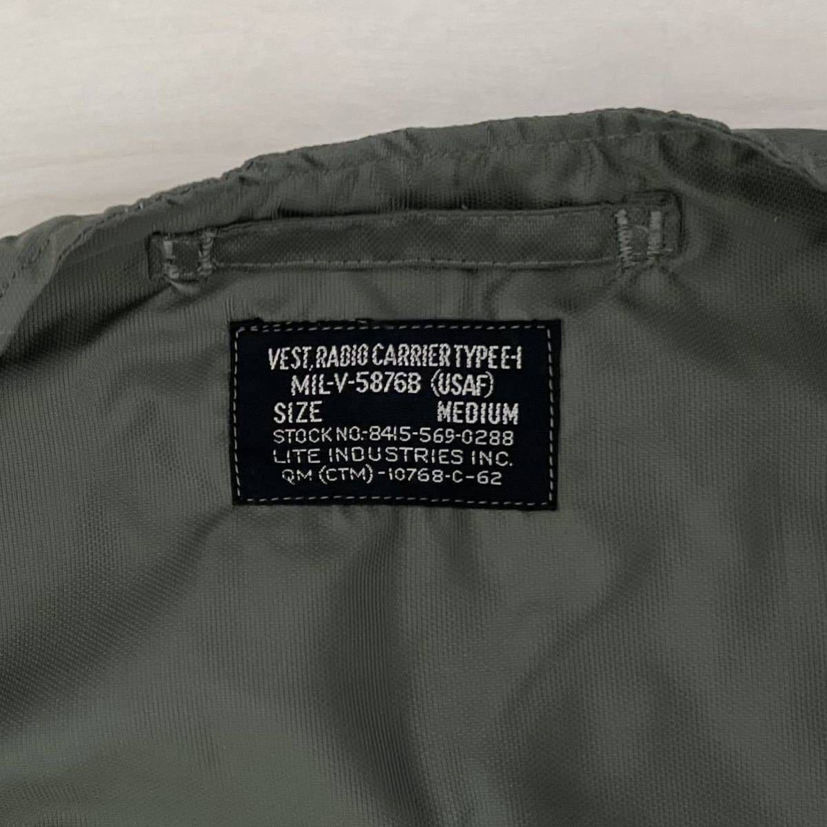 良品 U.S.AIR FORCE E-1 RADIO VEST ラジオベスト 60s Mサイズ カーキ