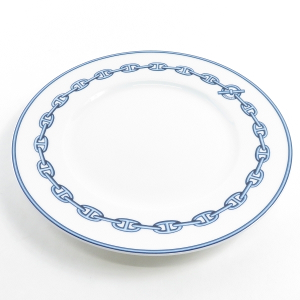 未使用 美品】エルメス シェーヌダンクルブルー 中皿 2枚 ペア 22cm