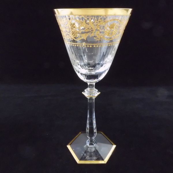 未使用 美品】バカラ リヴォリ ワイングラス 1客 高さ19cm 金彩