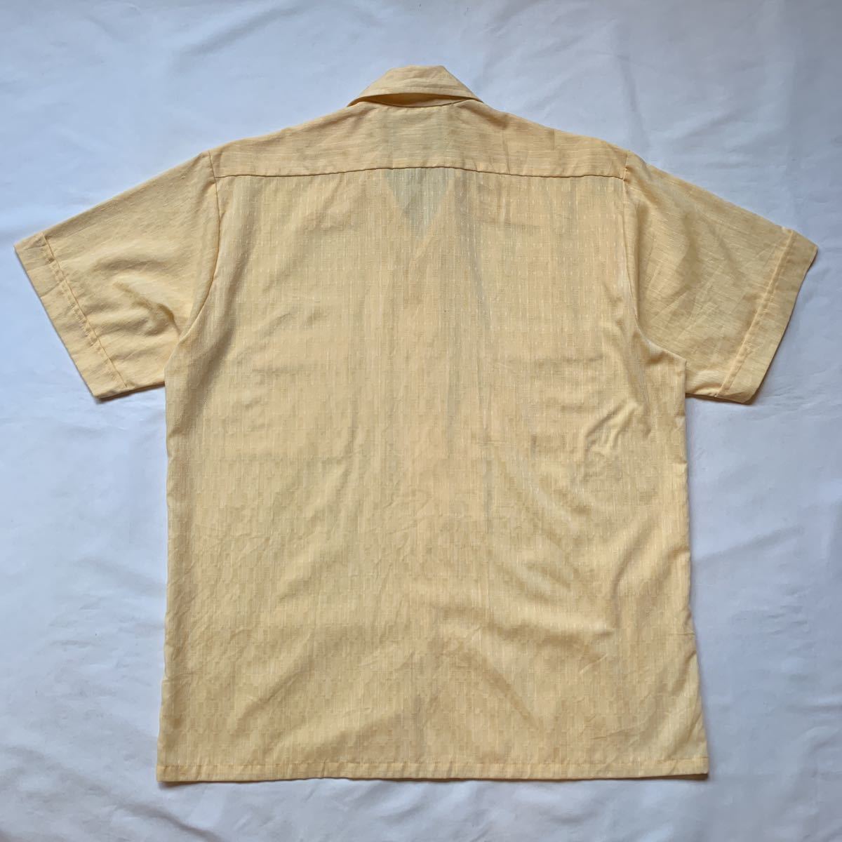 70s Sears JACQUARD OPEN COLLAR SHIRT ヴィンテージ ビンテージ ジャガード オープンカラーシャツ 半袖シャツ 開襟シャツ 60s 送料無料_画像3