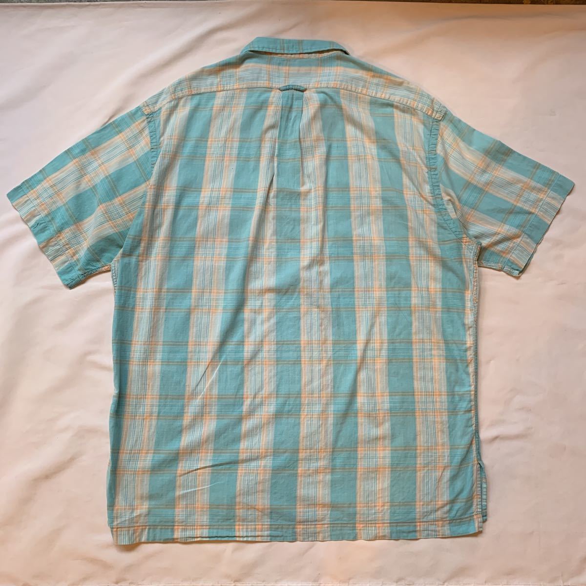 90s Ralph Lauren PLAID OPEN COLLAR SHIRT CALDWELL ラルフローレン チェックシャツ オープンカラーシャツ 開襟シャツ 80s 送料無料_画像3