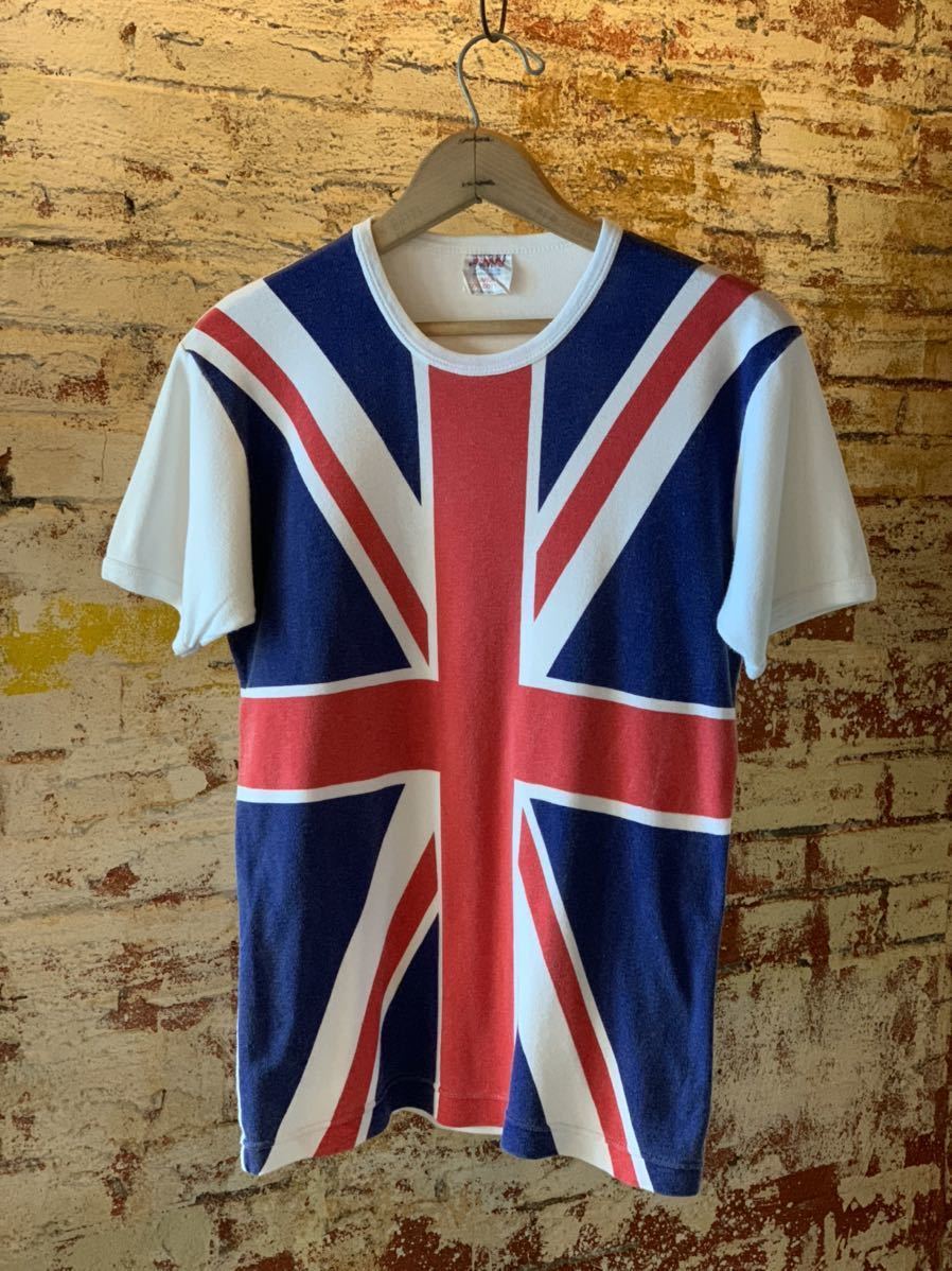 Yahoo!オークション - 70s UNION JACK PRINTED Tee MADE IN Yahoo!オークション - 70s UNION JACK PRINTED Tee MADE IN