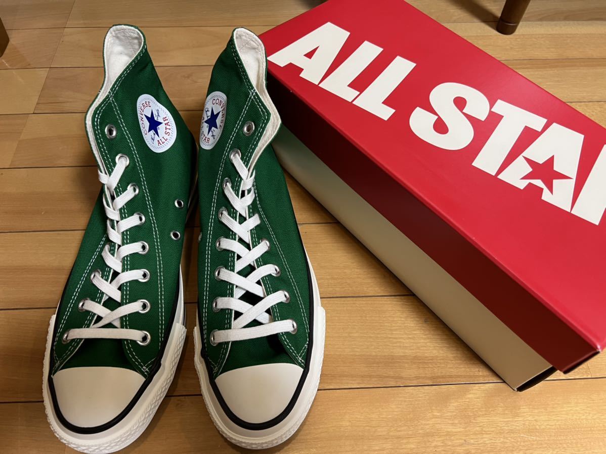 未使用】コンバース 日本製 CANVAS ALL STAR J HI GREEN 未使用】コンバース 日本製 CANVAS ALL STAR J HI GREEN