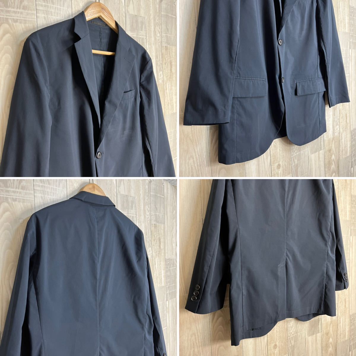 UNIQLO ユニクロ セットアップ シングルスーツ サイズL ネイビー 紺 UNIQLO ユニクロ セットアップ シングルスーツ サイズL ネイビー 紺