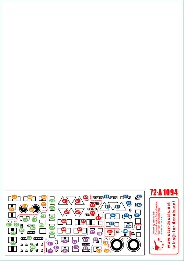  Star decal 72-A1094 1/72 Italy. England .....M7 Priest HMC car - man finger . tank M3A1 half truck 