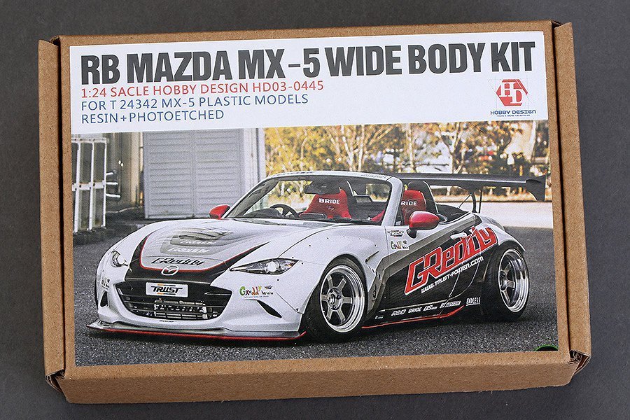 ホビーデザイン HD03-0445 1/24 RB マツダ MX-5 ワイドボディキット(タミヤ24342用) (レジン+エッチングパーツ+メタルパーツ)