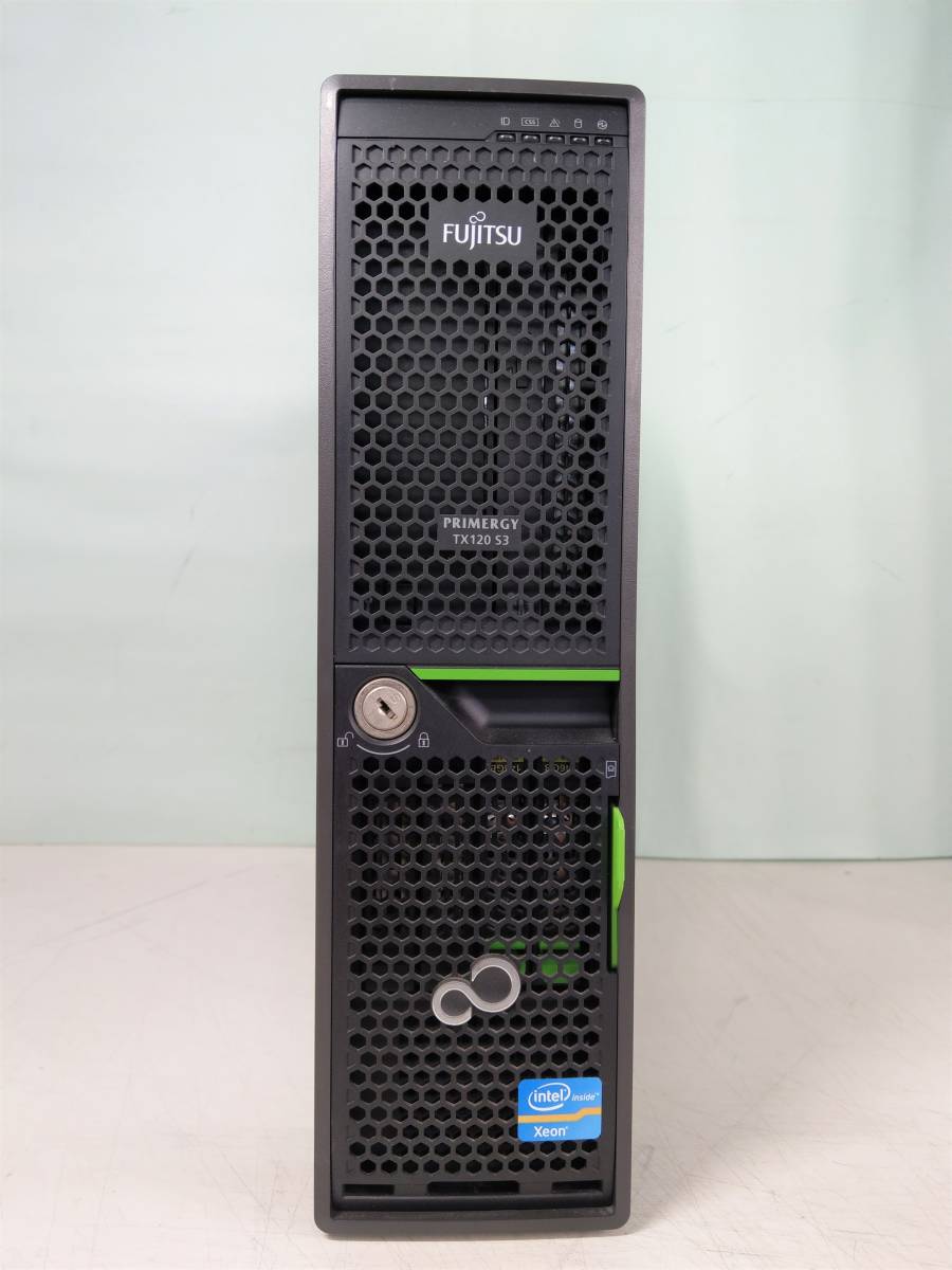 【OSなし】富士通 PRIMERGY TX120 S3(PYT12PT2S)/XEON E3-1220 v2/4GB/HDD欠品/BIOS起動確認/本体のみ/100サイズ_画像2