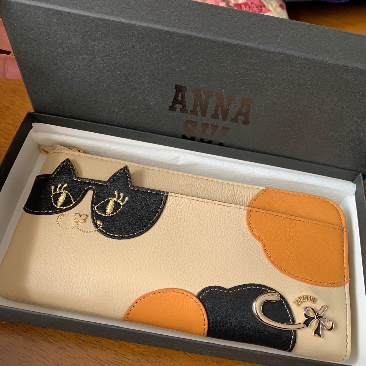 ANNA SUI 長財布 三毛猫マイティティ L字ファスナーANNA SUI 財布