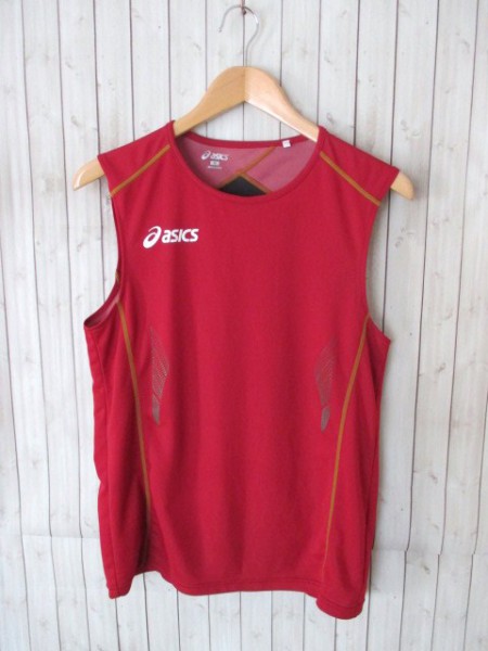 ☆asics/アシックス スポーツ タンクトップ/Tシャツ ウェア/メンズ/M_画像1