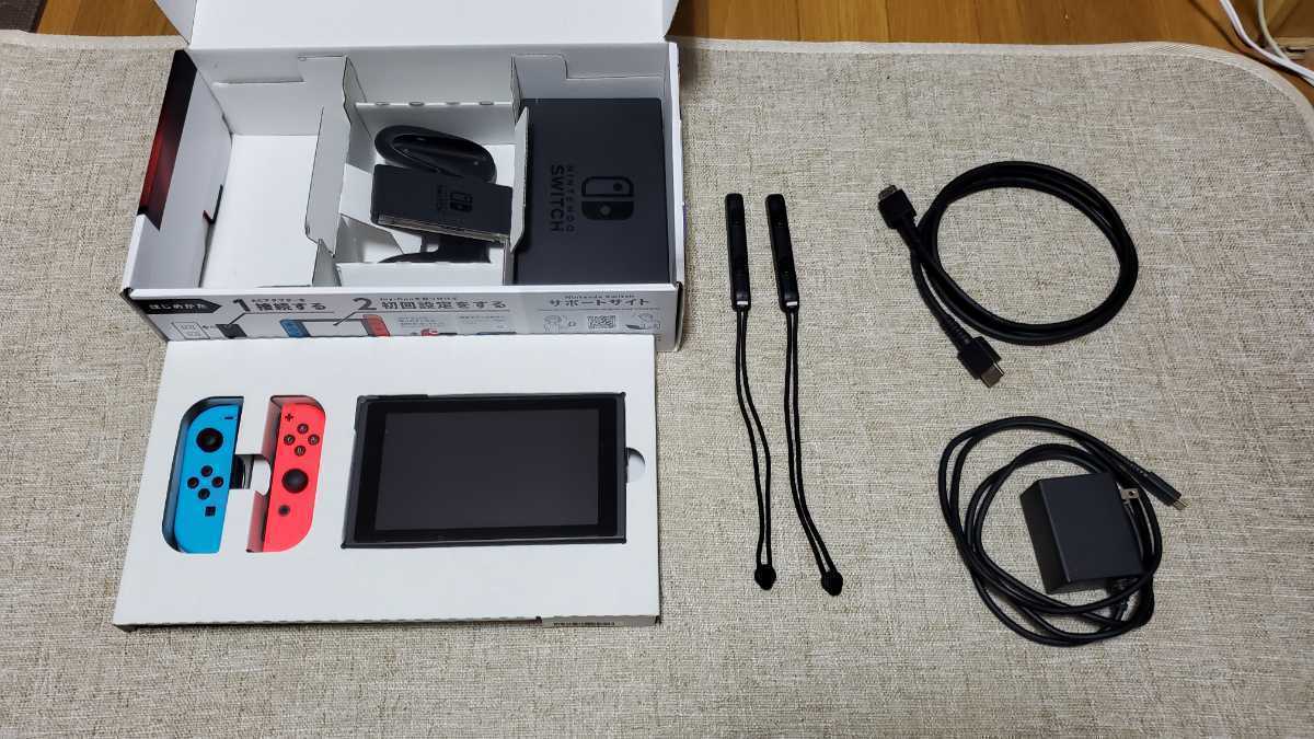 中古品 動作確認済 初期化済 ニンテンドー スイッチ Nintendo Switch Joy-Con （L）ネオンブルー/（R）ネオンレッド HAC-S-KABAA_画像1