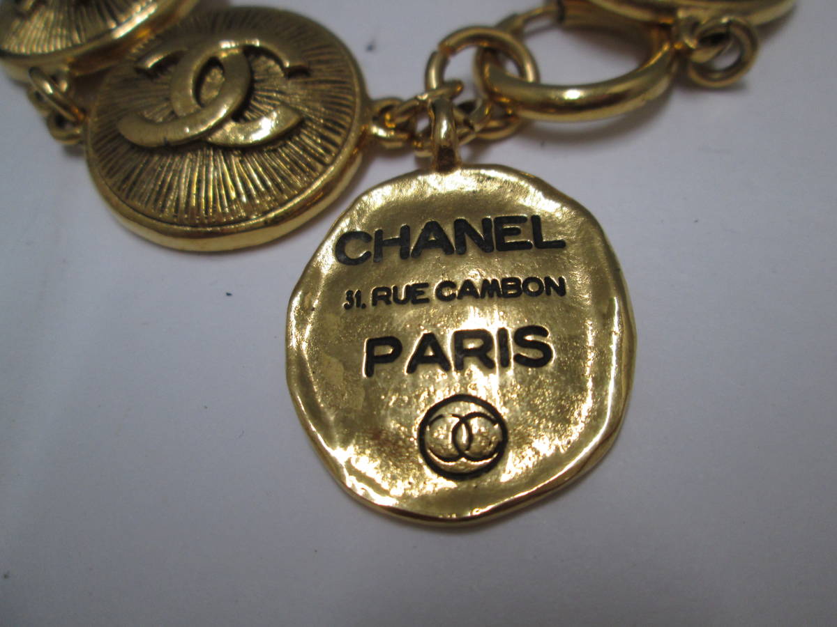 1727】CHANEL シャネル ヴィンテージ カンボン ブレスレット ココ
