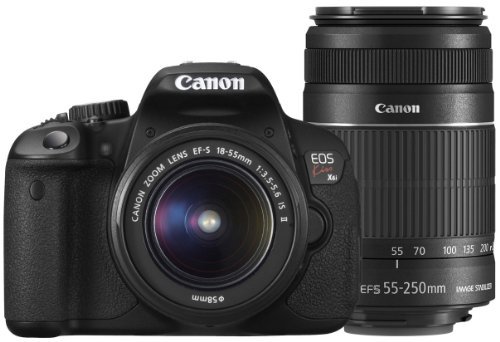 ファッションなデザイン (中古品)Canon デジタル一眼レフカメラ EOS Kiss X6i ダブルズームキット EF-S18-55 その他