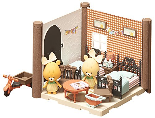 ハコルーム くまのがっこう ふたごのこども部屋キット 色分け済み