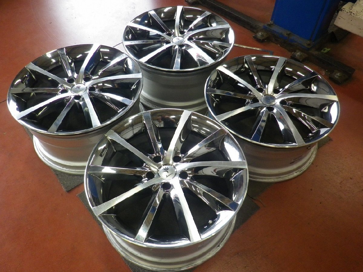 R407W129 ホイールのみ4本販売 Kranze クレンツェ ヴィシュヌEVO 19x8.5/9.5J PCD114.3 5H +44/43 ハブ73 クラウン/マジェスタ/セダ
