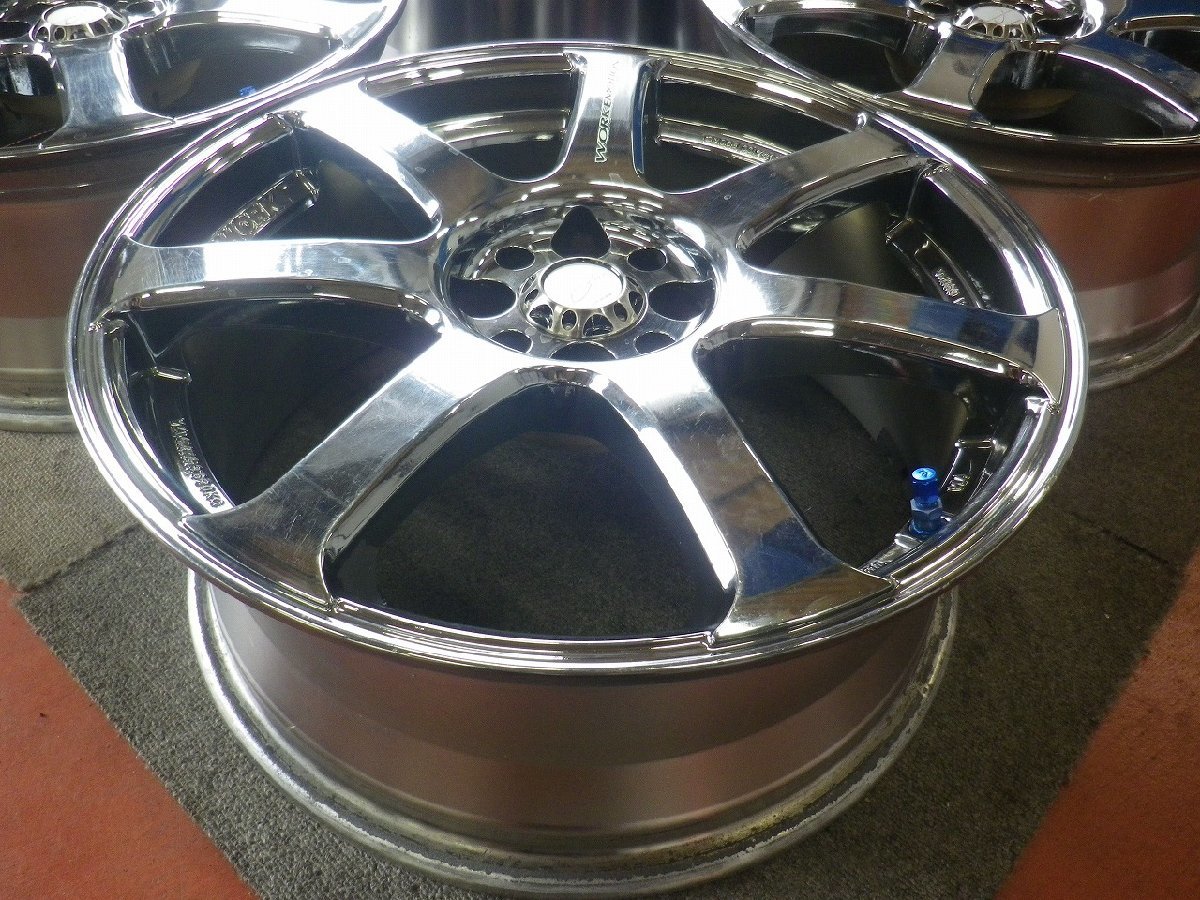 R408W45♪ホイールのみ4本販売♪WORK EMOTION エモーション XT7♪17x7J