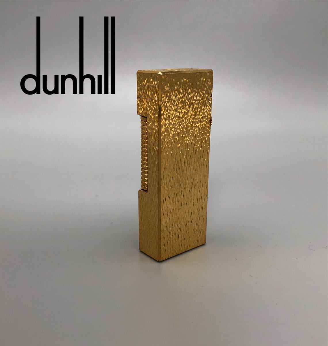 Dunhill ダンヒル ローラータイプ ロゴ入り ガスライター ゴールド