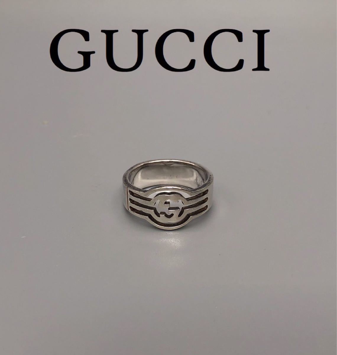 GUCCI グッチ インターロッキングGリング 指輪 シルバー925 17号
