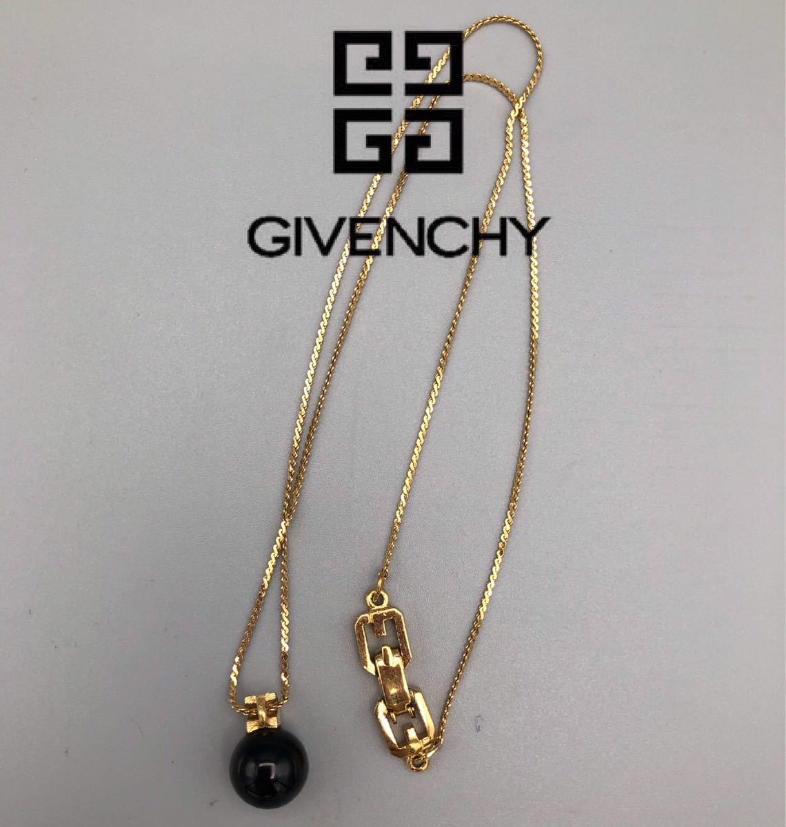 GIVENCHY ジバンシー ブラックパール ラインストーン ネックレス GIVENCHY ジバンシー ブラックパール ラインストーン ネックレス