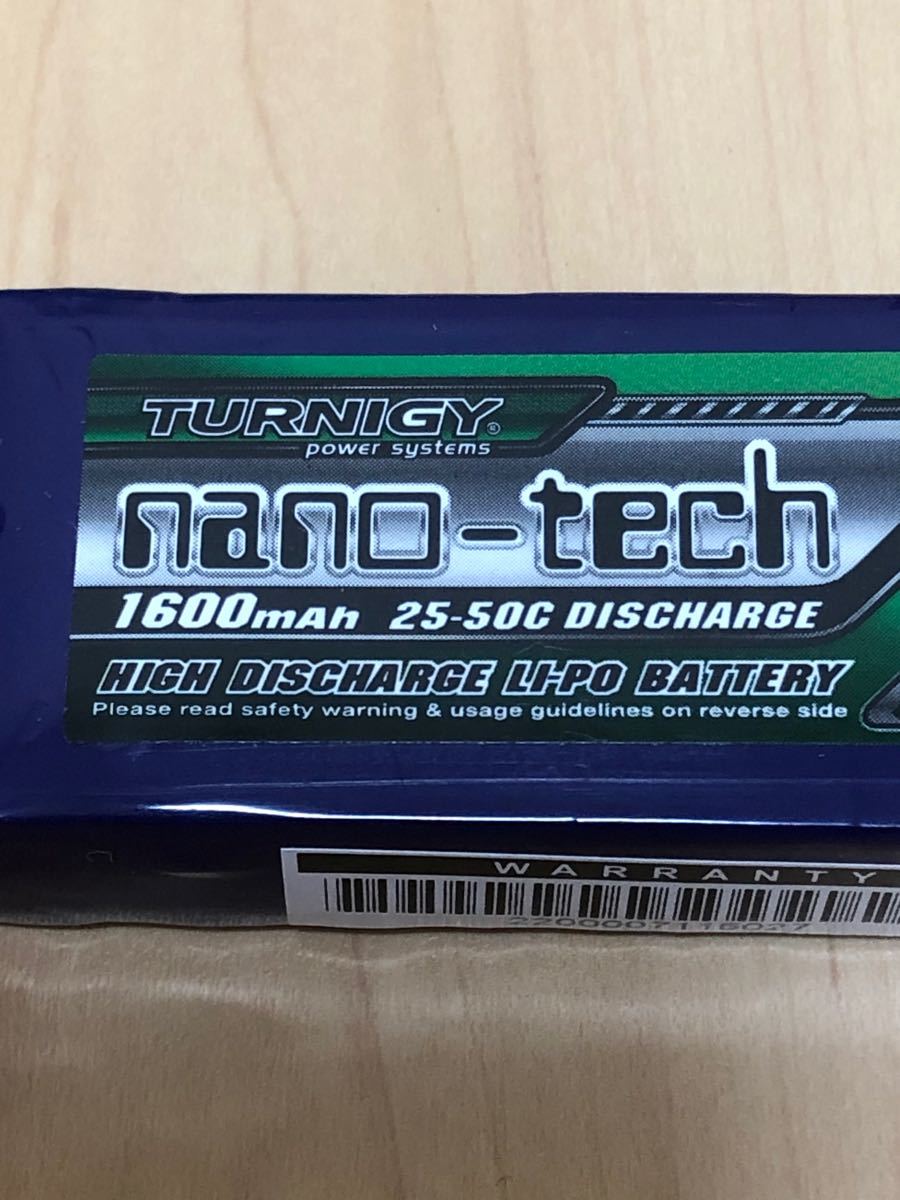 LiPoバッテリー Turnigy nano-tech 1600mah 3S 25~50C