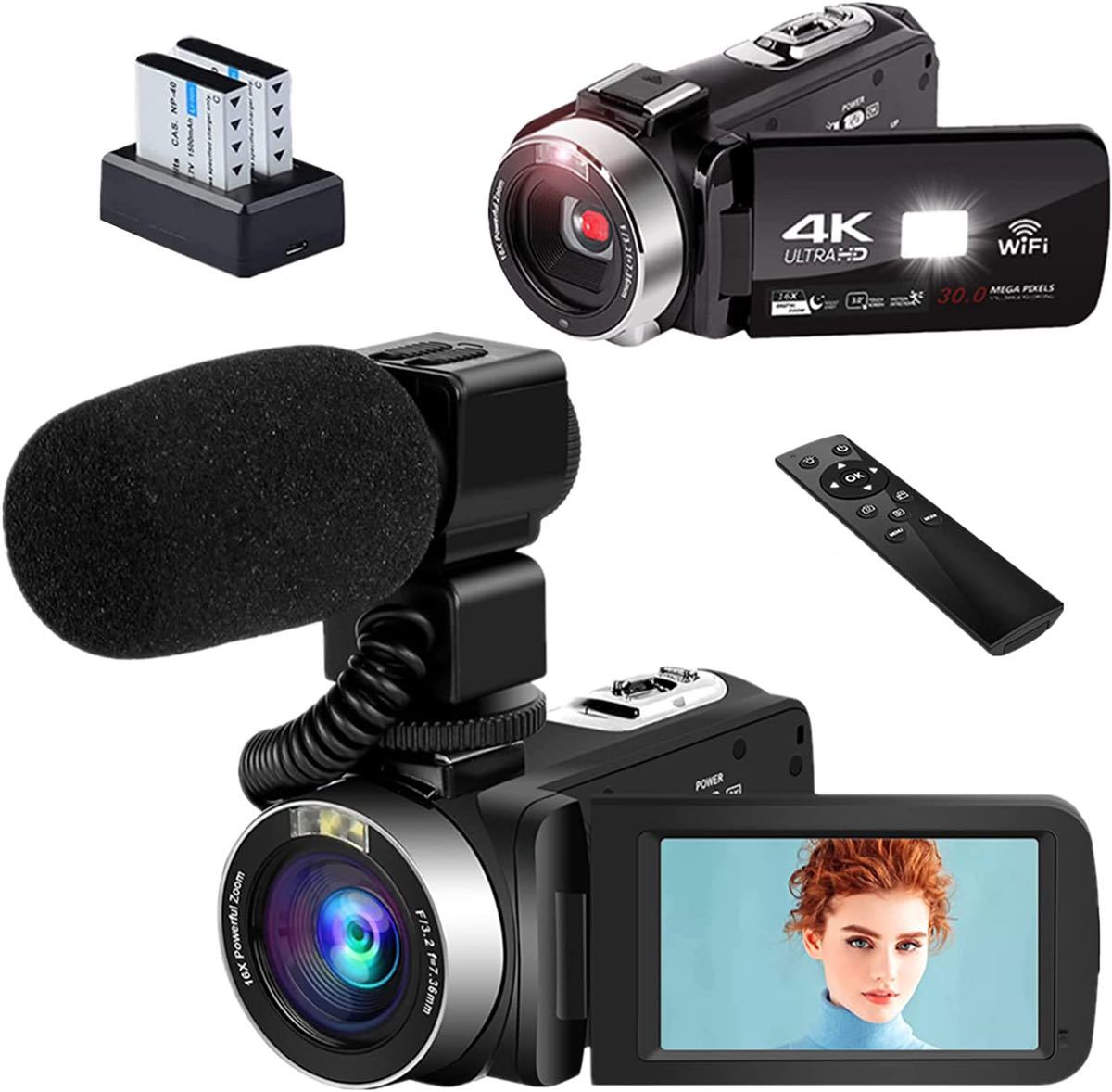 デオカメラ 4K YouTubeカメラWIFI機能4800万画素#886 lp2m.ustjogja.ac.id