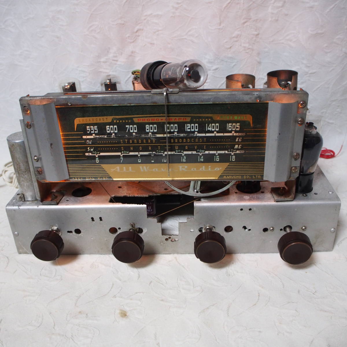  electric culture thing restoration * service being completed working properly goods!! Manufacturers unknown Old medium sized vacuum tube type electric gramophone 