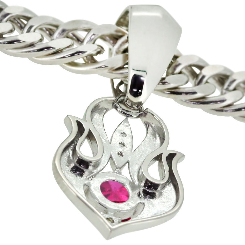  ruby pendant top platinum men's flat 50g for 7 month birthstone 