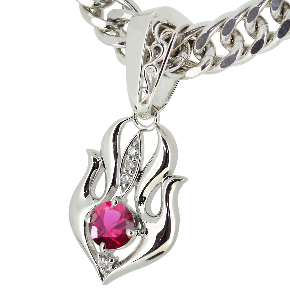  ruby pendant top platinum men's flat 50g for 7 month birthstone 