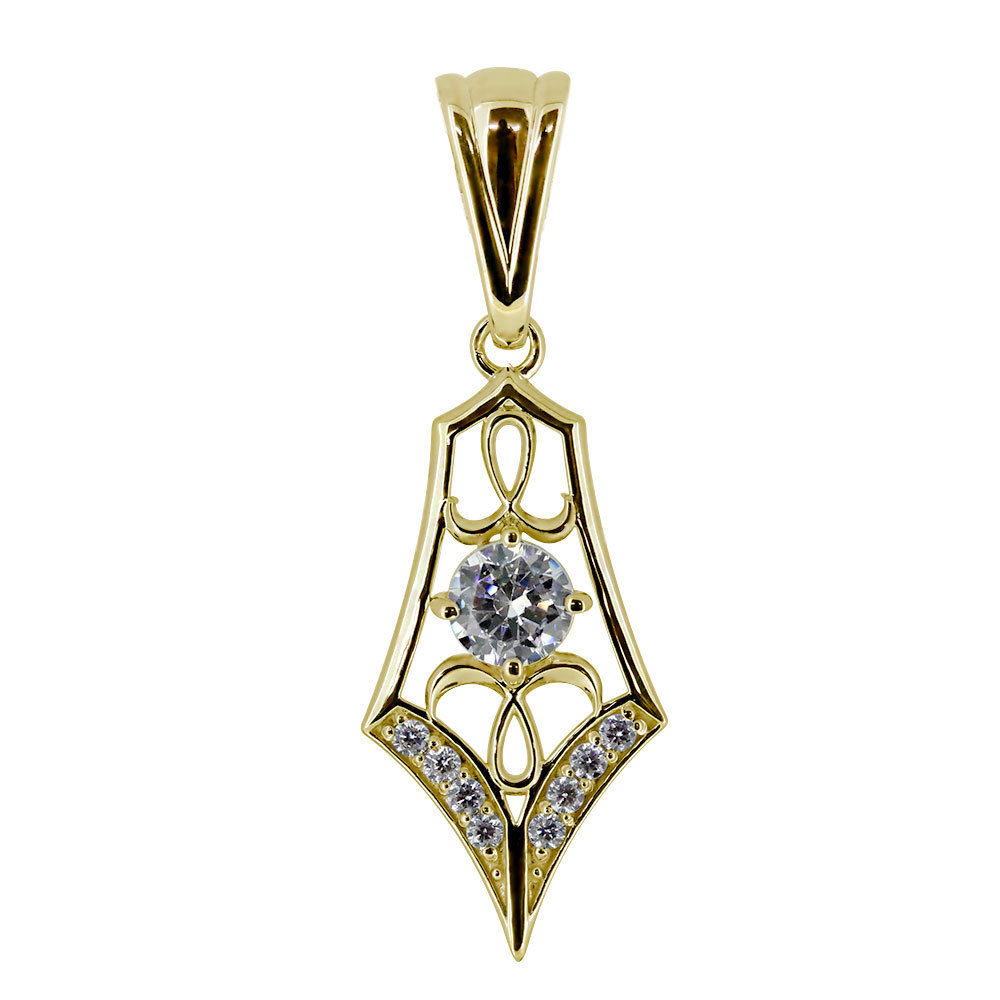 ペンダントトップ ダイヤモンド メンズ 18金 18k イエローゴールド