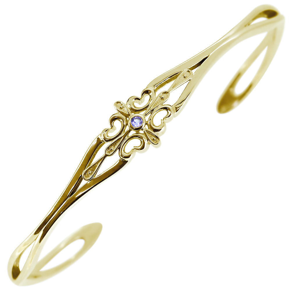 税込】 ゴールド 18k バングル メンズ ブレスレット 18金 クロス