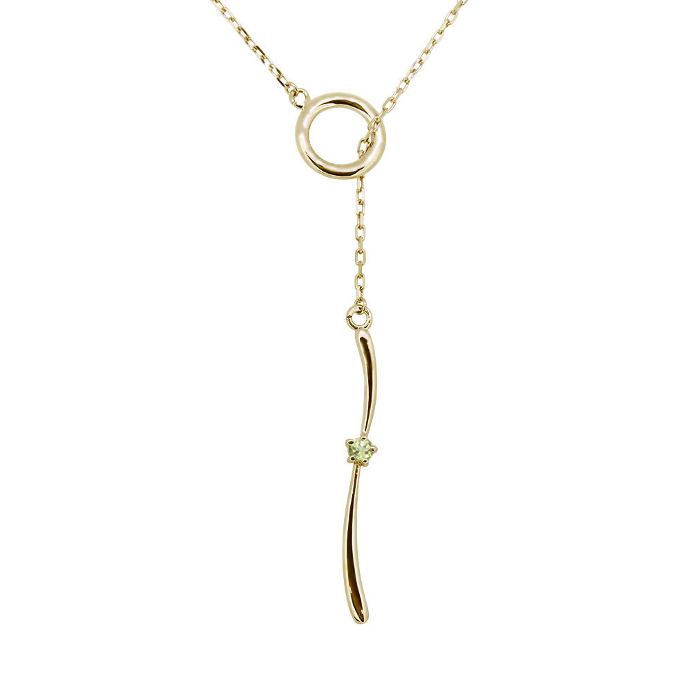 すだけのラ Y字 ネックレス ロングチェーン 18k 18金 ゴールド