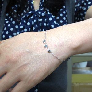 ブルートパーズ ブレスレット ハート ブレス トリロジー