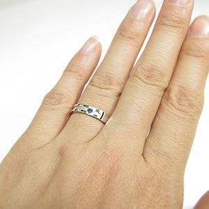 結婚指輪 安い　シルバーリング　マリッジリング　タンザナイト　リング　クロスリング_画像3