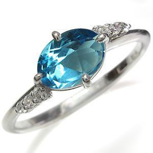 ブルートパーズ 大粒 リング 一粒 指輪 リング