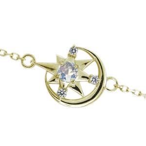  месяц звезда ножной браслет королевский синий лунный камень браслет популярный K18 цепь 