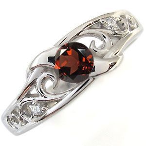  ring lady's Tang . ring garnet ring 18 gold ring lady's 