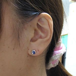 プラチナ ハート ピアス クリスマス 一粒 ポイント消化 サファイア ...