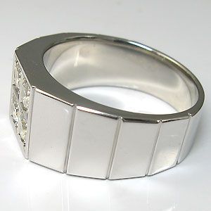 ダイヤモンド メンズリング k10ゴールド 地金 印台リング 指輪_画像5