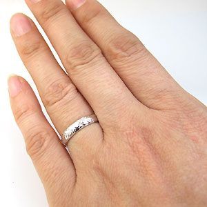 結婚指輪 安い サンタマリア アクアマリンリング マリッジリング シルバー リング ハワイアン_画像2
