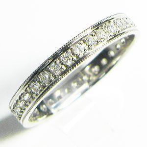 10金製マリッジリング ダイヤモンド 結婚指輪エタニティーリング