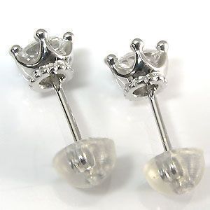 プラチナピアス タンザナイトピアス 王冠 pt900 タンザナイト ピアス
